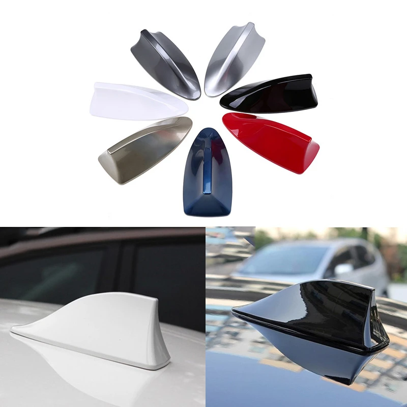 

Universal Car Roof Shark Fin Decorative Aerial Antenna Cover Sticker Base Roof Carbon Fiber Style Roof Decoration Sticker Base