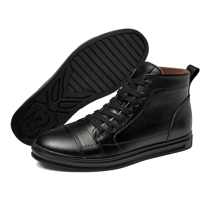 

Men Genuine Leather Shoes Sapatos Masculino Mens Winter Boots Luxury Brand Oxford Gentleman Casual Shoes Fashion Sneakers IV