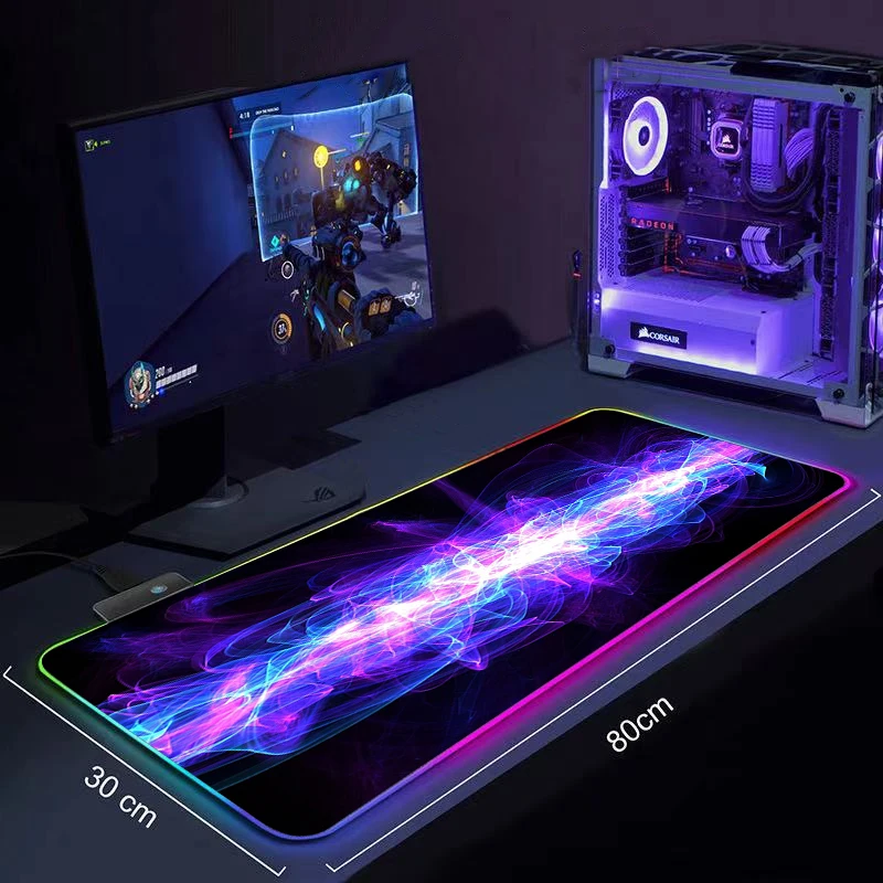 

Abstract picture RGB Large Gaming Mouse Pad 900x400/350X600mm LED Lighting Mousepad Gamer Computer Desk Mat Pad Gamer