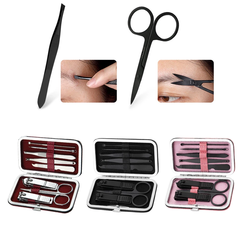 8 шт. набор кусачек для ногтей стальные ножницы пинцет без фиксации инструменты