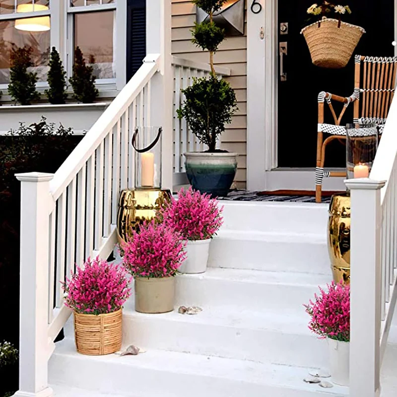 8 Пряди ков искусственных цветов лаванды уличные искусственные цветы не