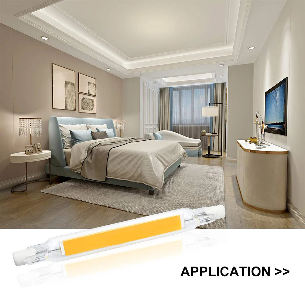 Dimmable j78 r7s 15 Вт 78 мм светодиодный светильник лампы j118 led cob 30 118 1000ЛМ лампа AC220 240V