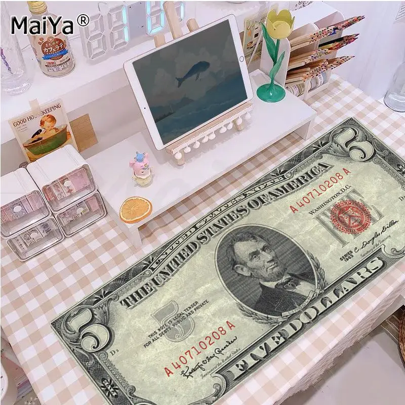 

Maiya New Arrivals Money Dollar Franklin Natural Rubber Gaming mousepad Desk Mat Rubber PC Computer Gaming mousepad