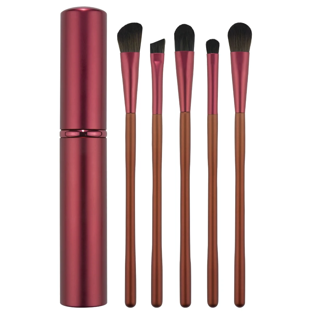 Щетка для глаз 5Pcs набор кистей макияжа теней бровей Переносной мягкий инструмент