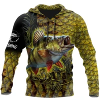 brand hoodie yellow perch fishing on skin 3d printed mens zip up hoodie harajuku streetwear unisex casual tracksuits kj0158