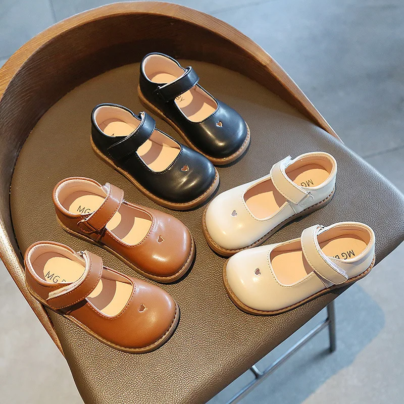 

2021 Spring New British Style Small Leather Shoes Children Princess Shoes College Style Small Shoes Black Leather Shoes