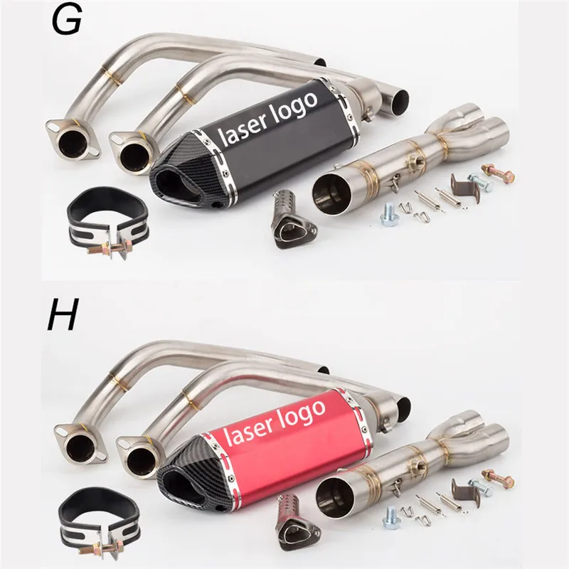 MT-07 Full Set Motorcycle Moto Exhaust Pipe And Link With DB Killer For YAMAH FZ07 MT07 2014 2015 2016 2017 Year | Автомобили и