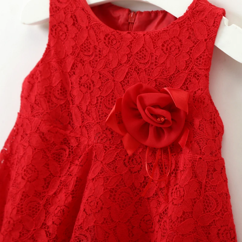 Детская одежда 2020 Новое Детское кружевное Открытое платье принцессы без рукавов