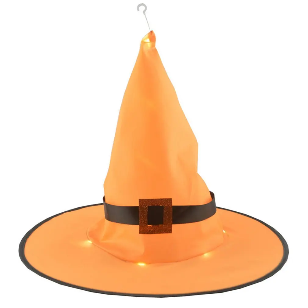 

Halloween Glowing Witch Hat Ornaments Holiday Dance Party Hat Wizard Hat Christmas Hat