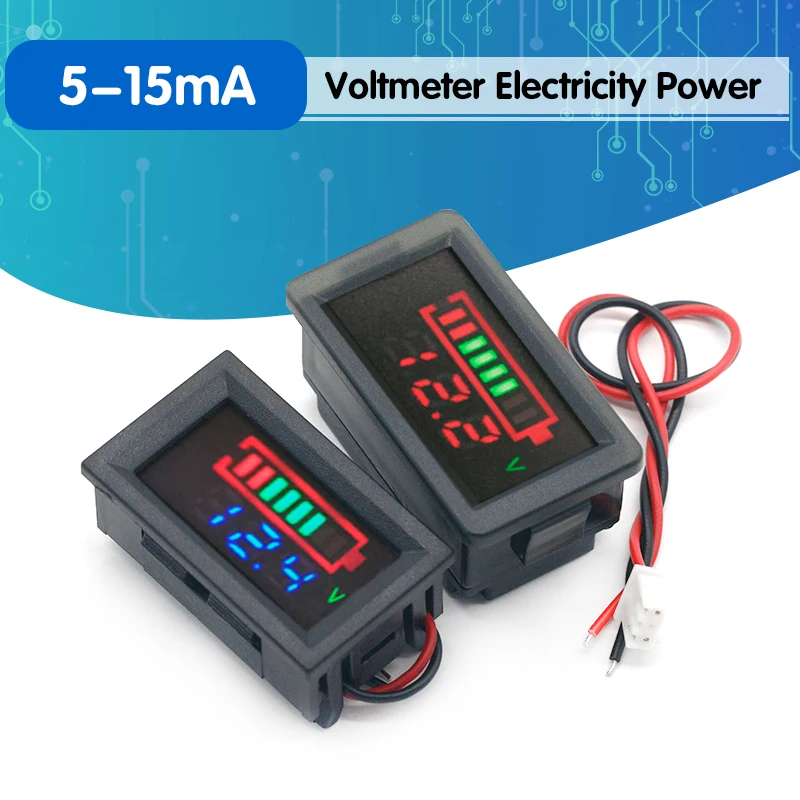 Dual Digital Display Multi-function Vehicle Voltmeter Electricity Power 5-15mA Two-wire Meter | Электроника