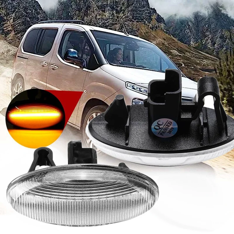 Car Dynamic Side Marker Light Flowing LED Turn Signal Amber for Peugeot 307 206 407 107 Citroen | Автомобили и мотоциклы