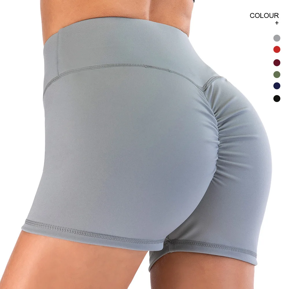 

2021 Women's High-Waist Summer Shorts Wrinkled Sports Fitness Pants