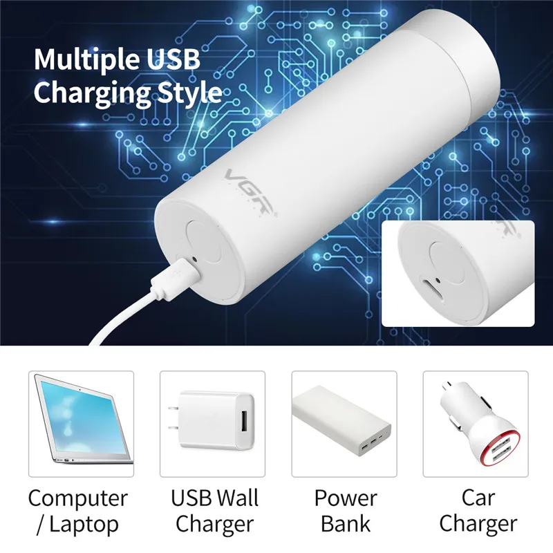 

USB Rechargeable Electric Shaver Men Mini Hair Removal Razor Professional Beard Trimmer Reciprocating Blade Head Cutter Shaving