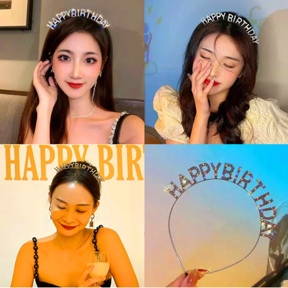 

Ободок стразы из сплава с днем рождения, модный подарок для вечевечерние, ободок для волос для женщин и девушек, роскошные аксессуары для во...