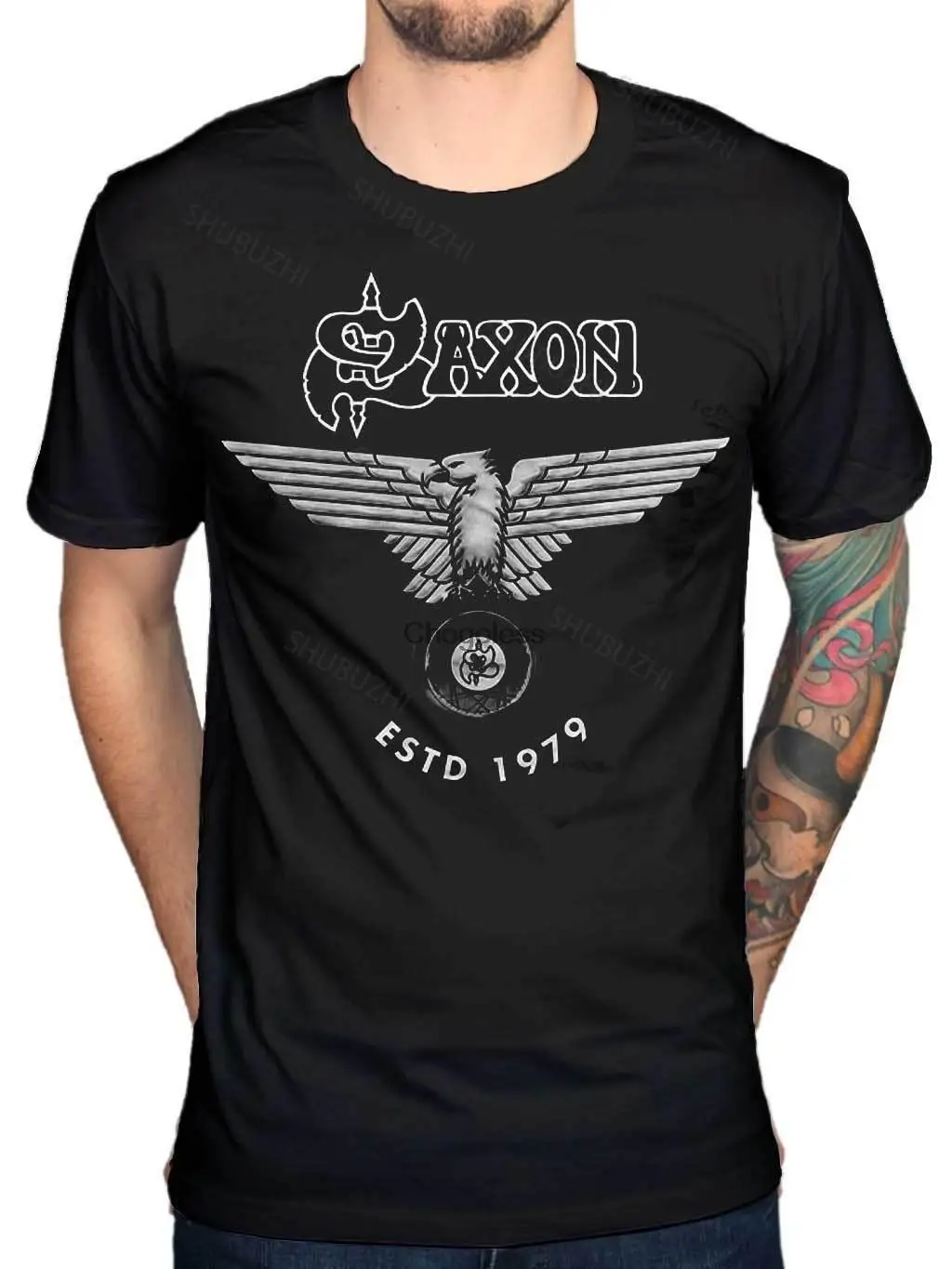 Мужская футболка Saxon Estd 1979 | одежда