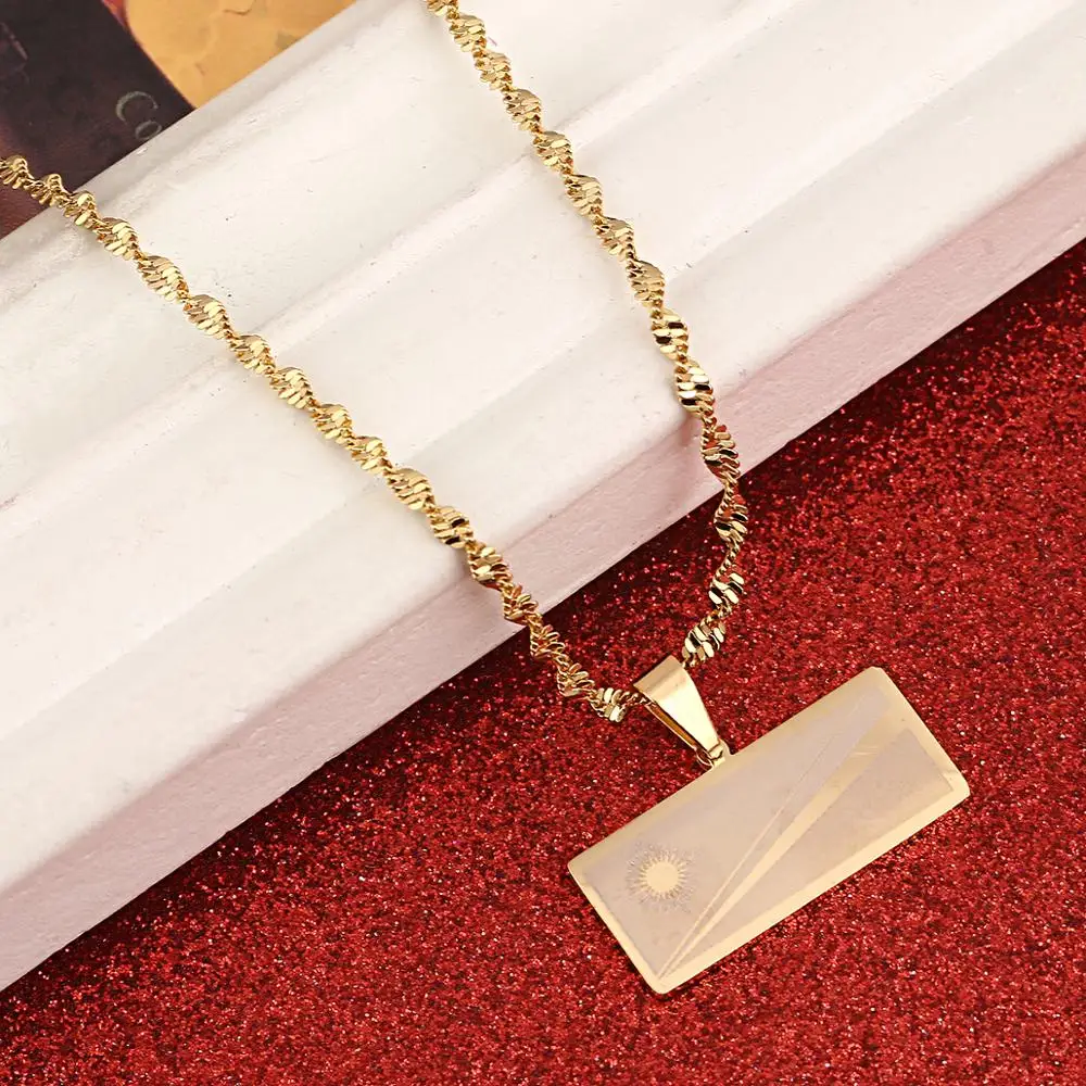 Ожерелья из нержавеющей стали с подвеской в виде Республики Маршалловы