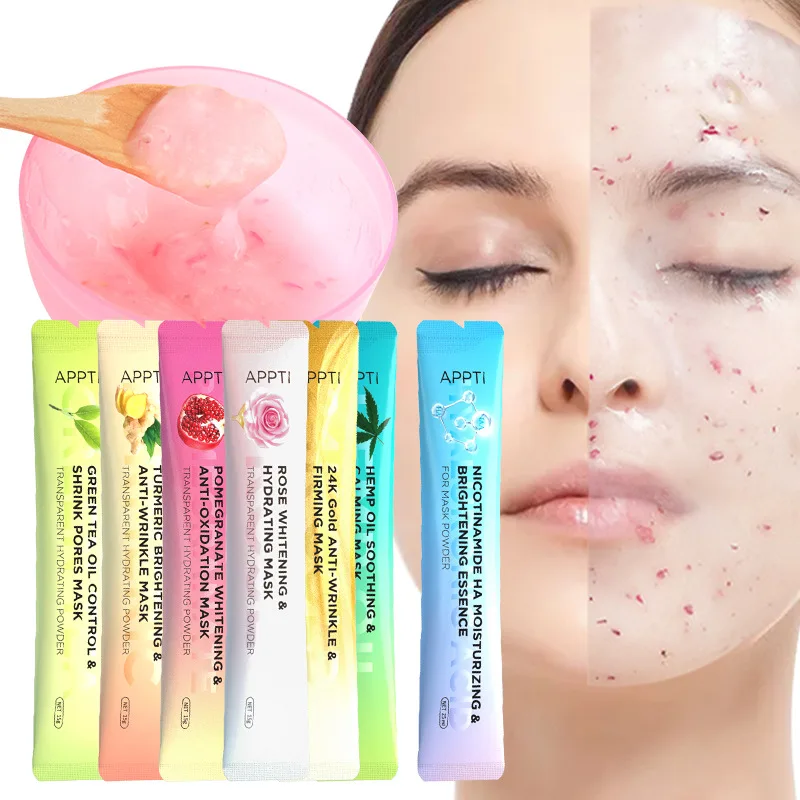 

14pcs Soft Hydro Jelly Mask Powder Face Skin Care Whitening Rose Gold Collagen Peel Off DIY Rubber Facial Jellymask SPA Salon