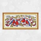 Набор для вышивки крестиком DMC 14CT 11CT, Набор для вышивки крестиком ручной работы с рисунком бульфинча на ткани