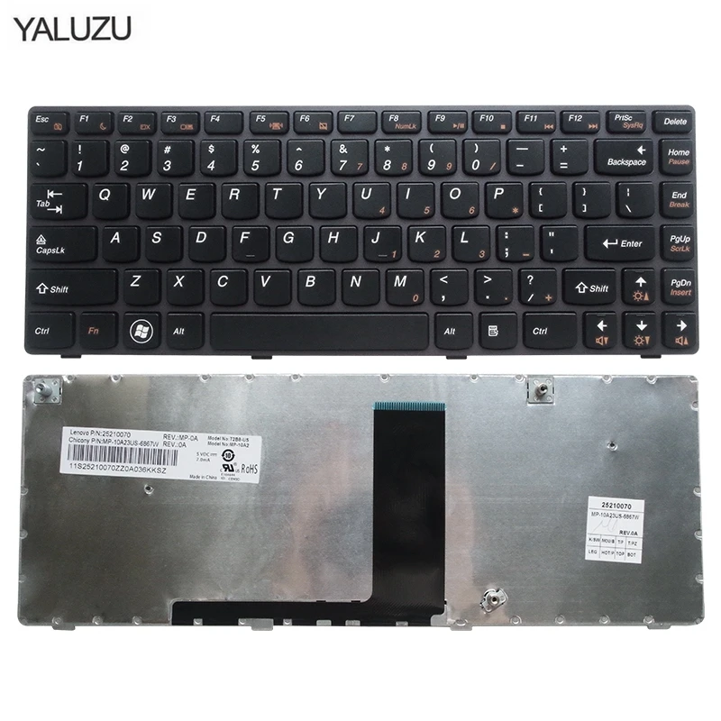 Новая английская серая сменная Клавиатура для ноутбука Lenovo V380 V480 v385 v380s V480S V485 v380a