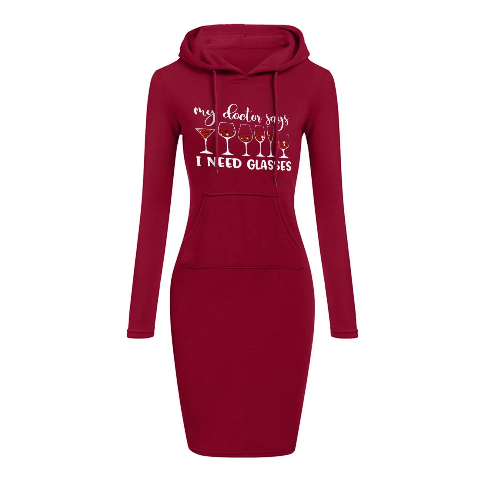 

Women's Christmas Hoodie Dress Pocket Print Long Sleeve Hoodie Yellow Dress Sweatshirt Vestido De Mujer Hoodies Dress 2021 New