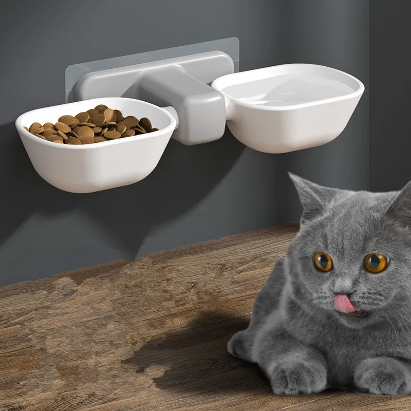 

Cat Bowl Adjustable Cats Bowl Protect Neck Cat Feeder Pet Food Dispenser Cats Water Bowls for Feeding Accessories Pet Feeder