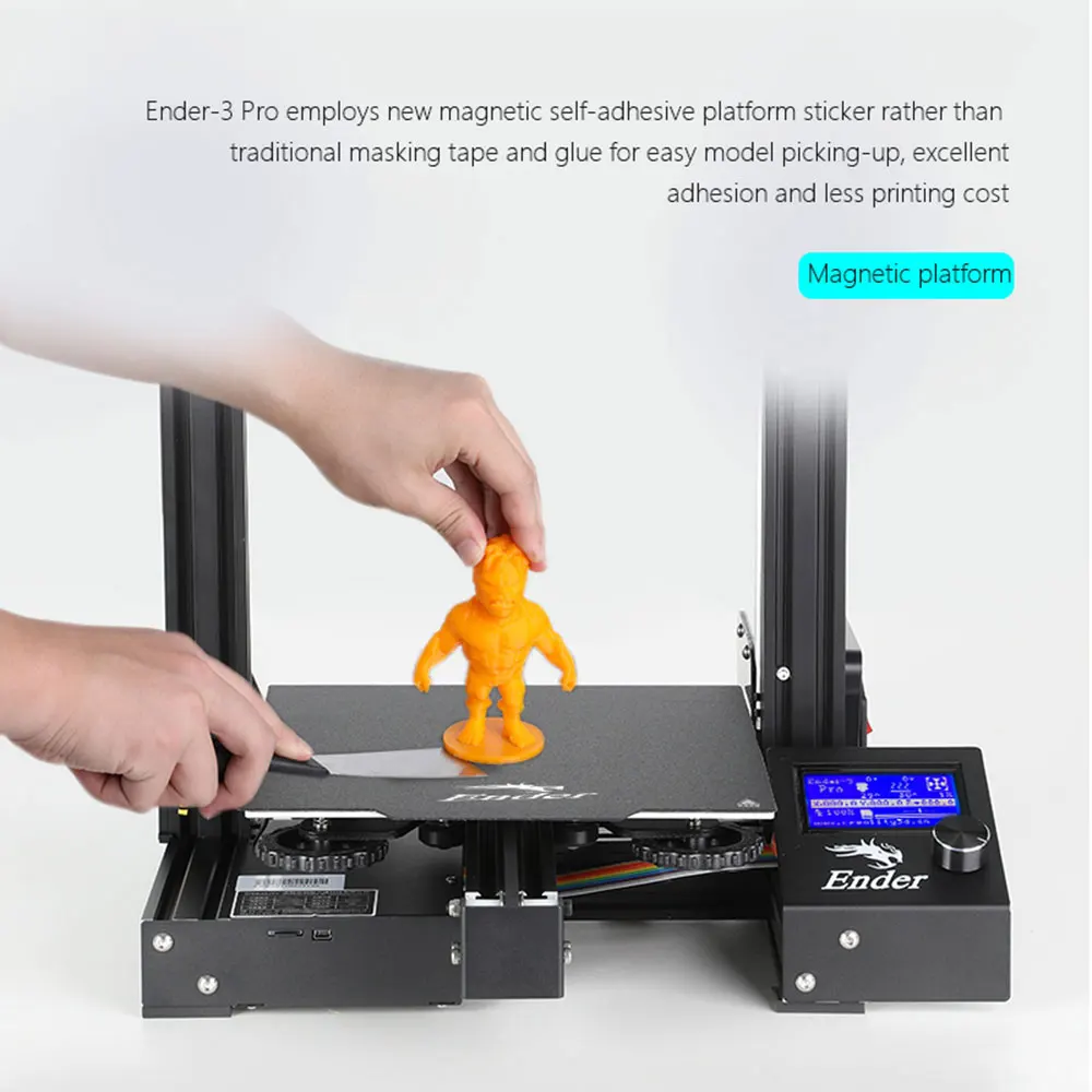 Creality Ender 3 Pro 3d принтер со съемной поверхностью сборки и UL сертифицированный источник питания 220x220x250 мм DIY бытовой