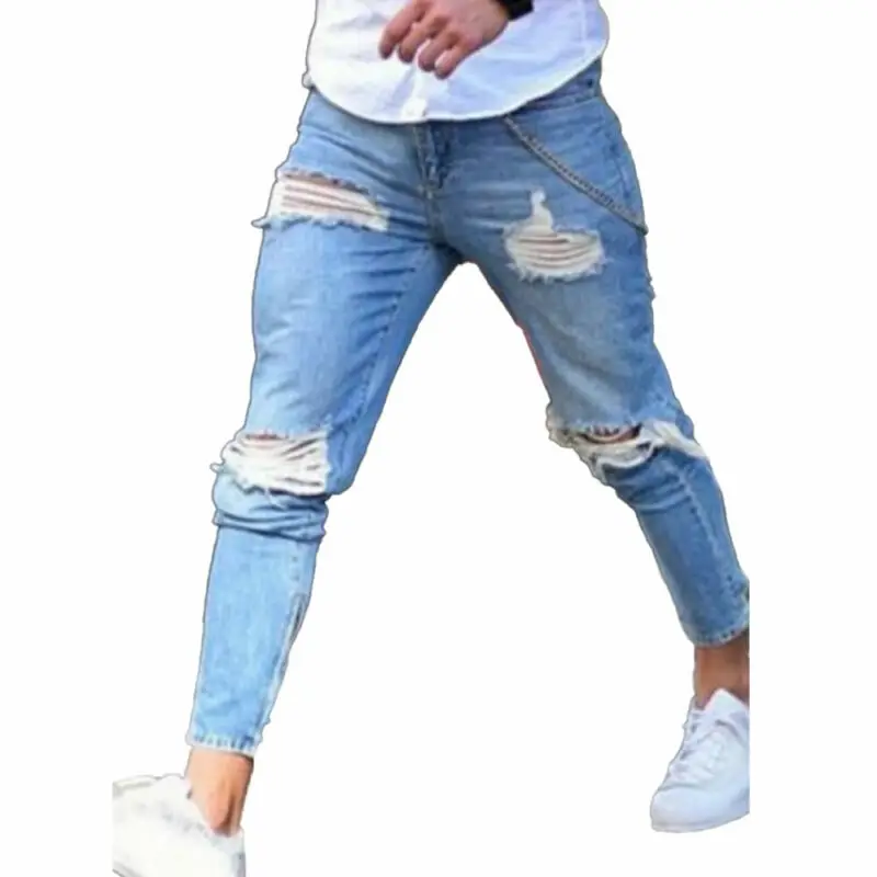 

Universal Fashion Men's Ripped Stretch Jeans Denim Pants Casual Work Slacks Fit Trousers Outdoors