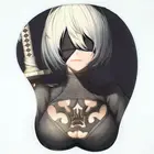 Коврик для мыши NieR:Automata YoRHa No.2, аниме 3D коврик для мыши, коврик для отдыха на запястье, большая грудь, Otaku, противоскользящий гелевый игровой коврик, коврик для мыши