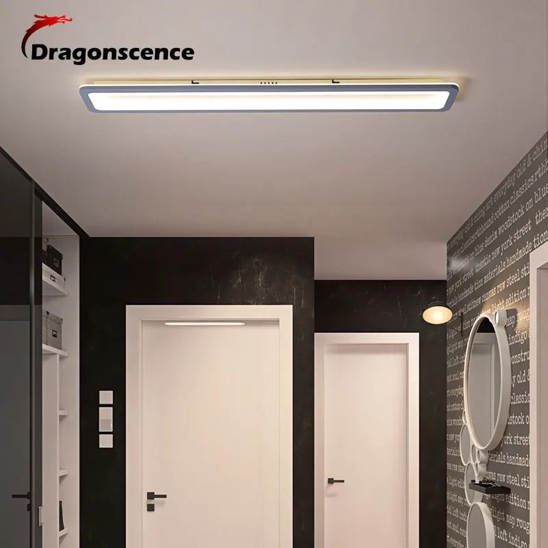 Dragonscence-luces de techo Led modernas para dormitorio, cocina, pasillo, tira larga de plexiglás, accesorios de iluminación