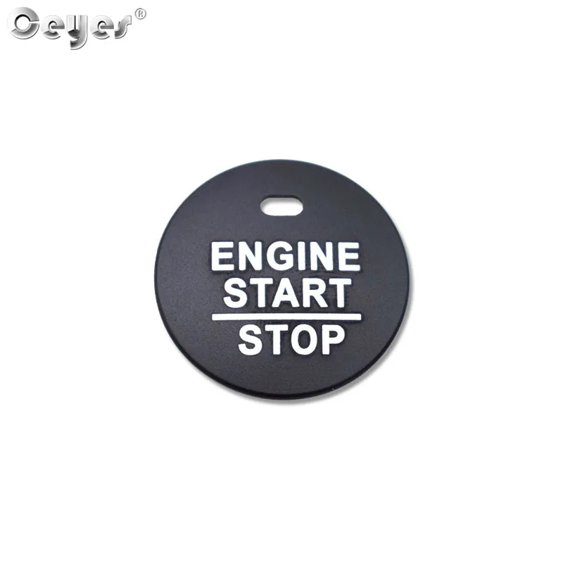 Black button cover Ceyes автомобильные наклейки для Honda Civic Fit Авто Кнопка запуска и остановки двигателя кольца покрытие для интерьера стайлинга автомобиля - Цвет: Black button cover