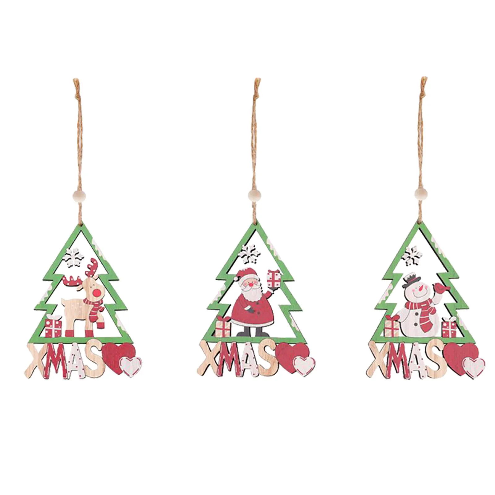 2021 Рождественский Декор для дома деревянный Санта Клаус Снеговик Милу олень