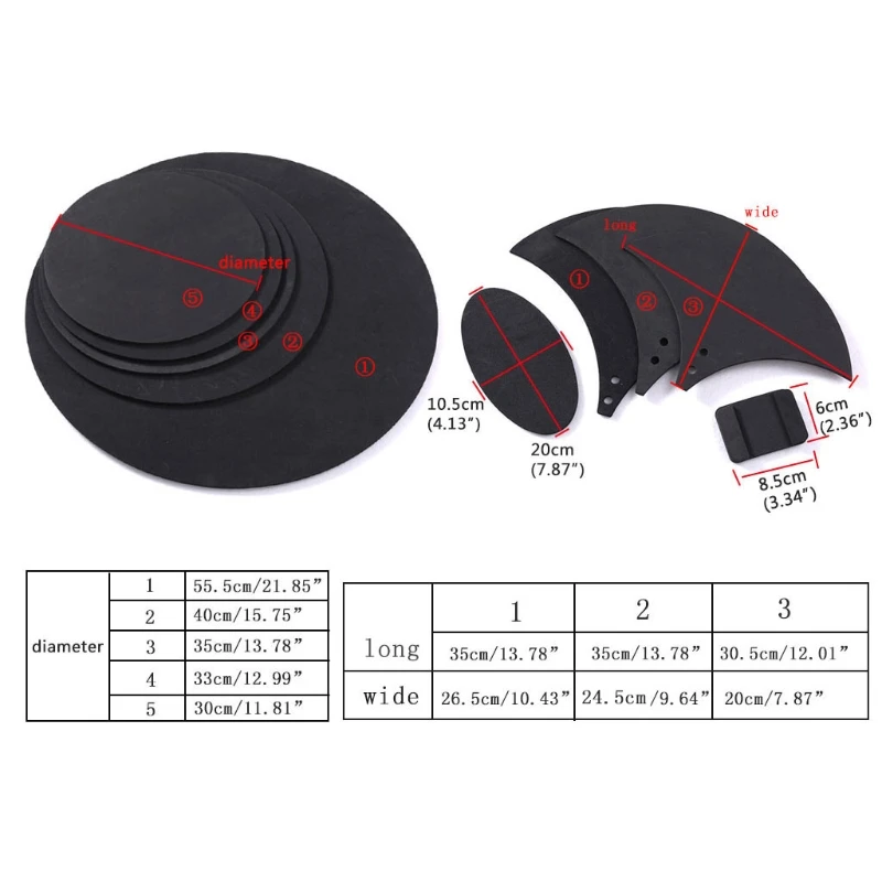 

10pcs Bass Snare Drum Sound Off Mute Silencer Drumming Rubber Practice Pad Set