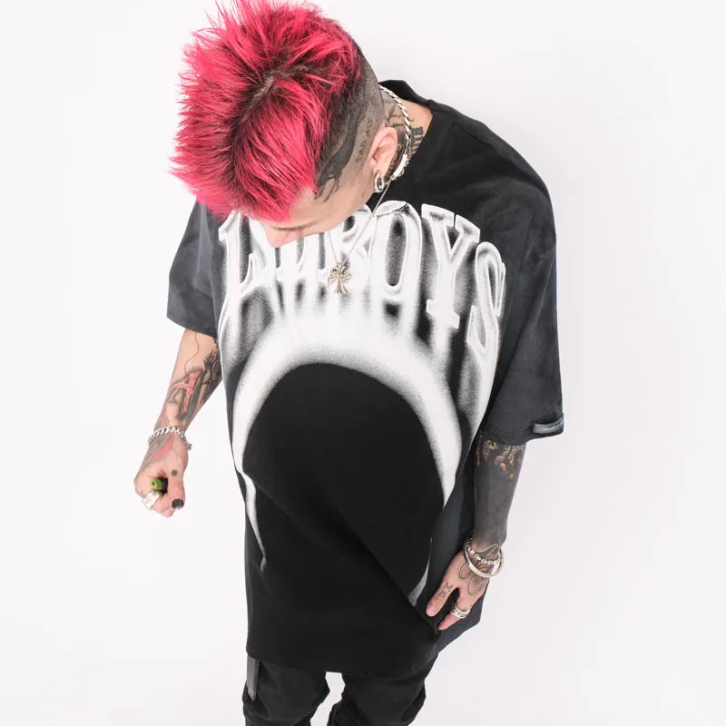 

UNCLEDONJM Graffiti vintage t shirt Hip Hop Streetwear Oversize Tshirt 2021 Harajuku Cotton Loose Summer baggy tops tee ULSD23