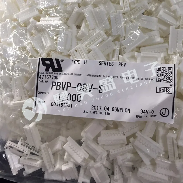 JST CONN-carcasa PA 8POS, conectores de 2MM, carcasas de terminales, piezas nuevas, PBVP-08V-S, 100%-0