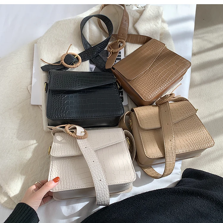 

Stone grain bag female 2020 new fashion broadband single-shoulder bag texture versatile cross-body small square bag