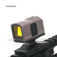 Tan w high mount Красный точка рефлекторный прицел Aim Acro P1 для пистолета RMR голографический прицел охотничий оптический прицел - Цвет: Tan w high mount