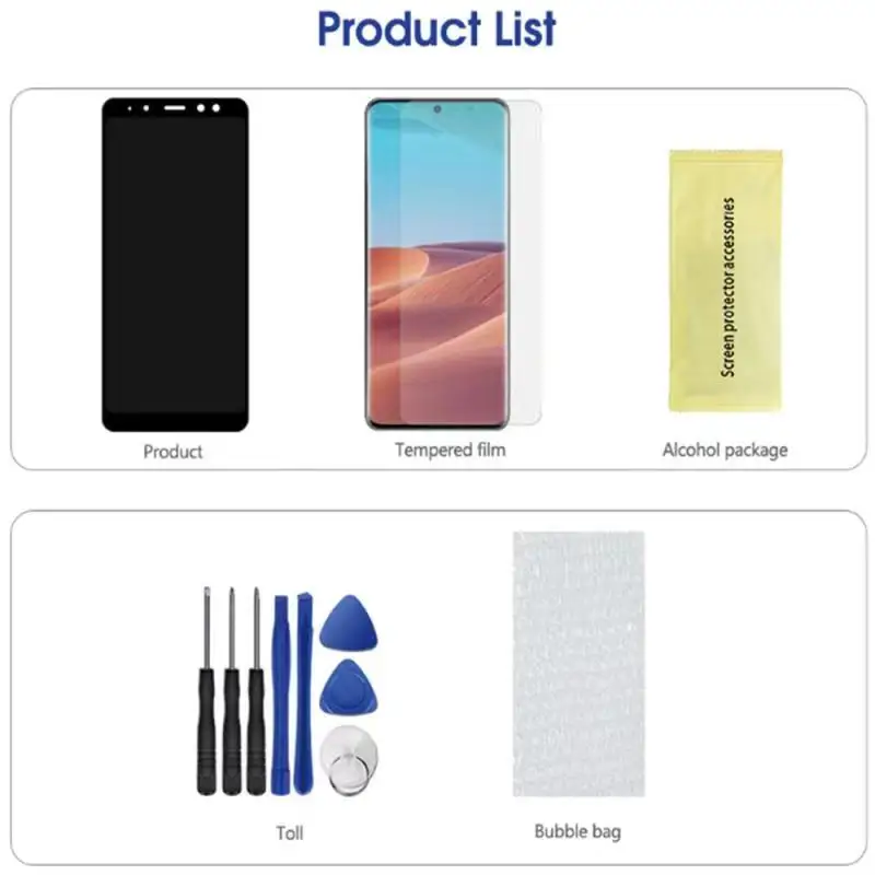 100%For LG K20 2019 X120 LM-X120EMW LM-X120 LCD Display Touch Screen Digitizer Assembly + Frame Tools Adhesive Black images - 6