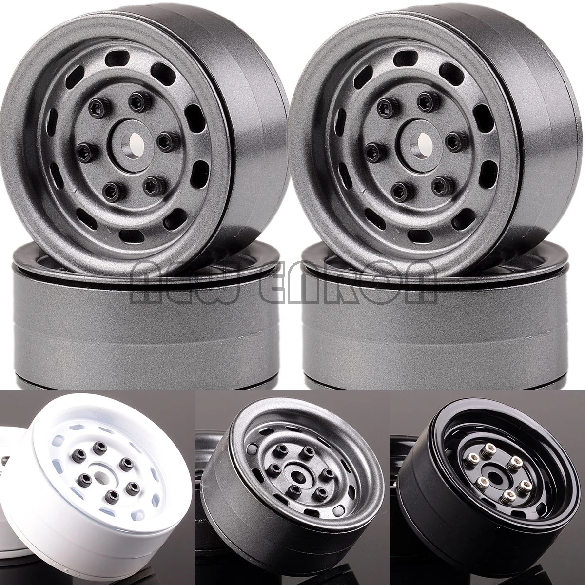 Новинка ENRON 4 шт. 1 9 дюйма металлический колесный обод RC 1/10 Rock Crawler Axial SCX10 II 90046 90047 TF2
