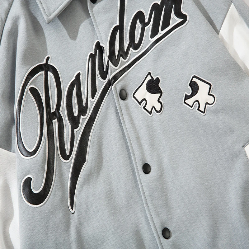 

ELKMU Oversize Baseball Bomber Jacket Streetwear Hip Hop Letter Embroidery Jackets Coats Men Sprin Fashion Tops Outwear HE575