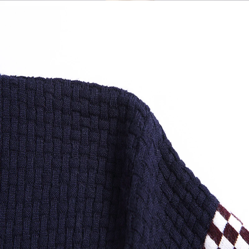 Мужской трикотажный пуловер с v-образным вырезом Повседневный хлопковый