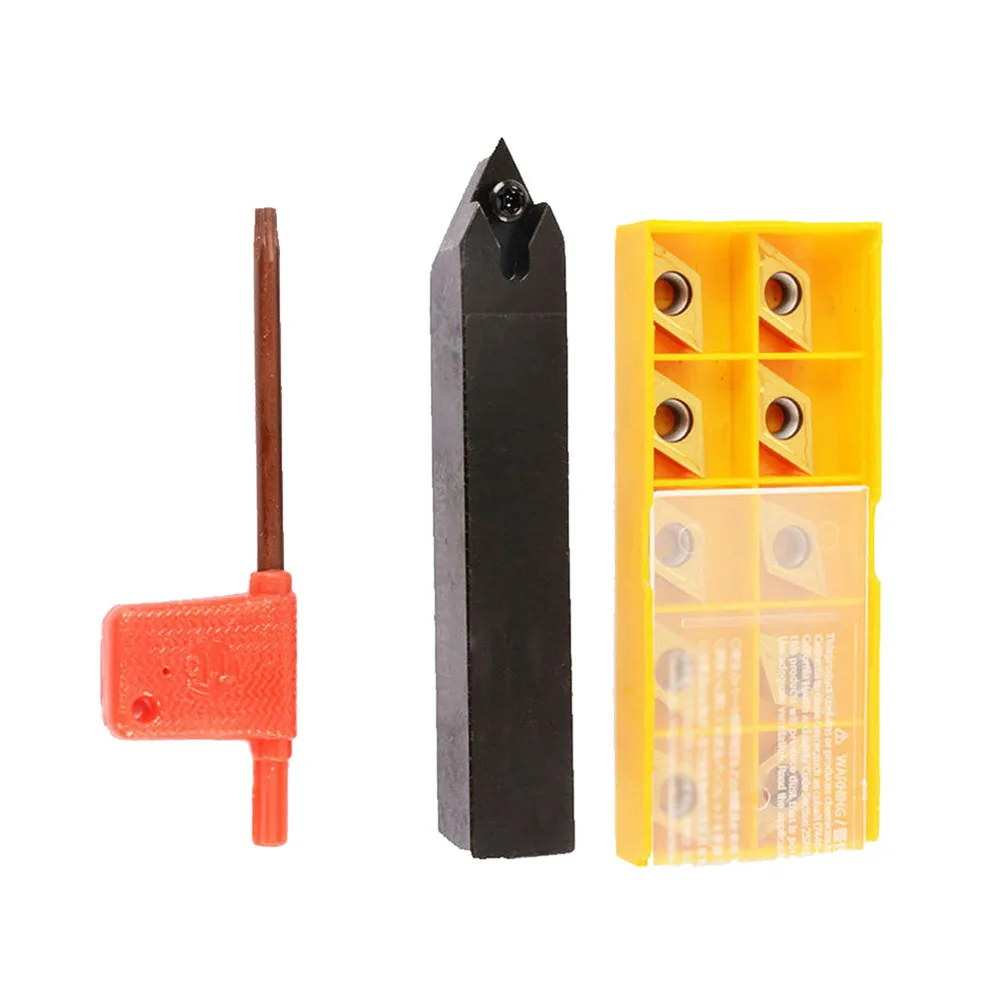 

12pcs/set SDNCN1616H11 Outer Lathe Turning Tool Holder DCMT11T304 UE6020 Blade Wrench T15 Precision Grinding Finishing