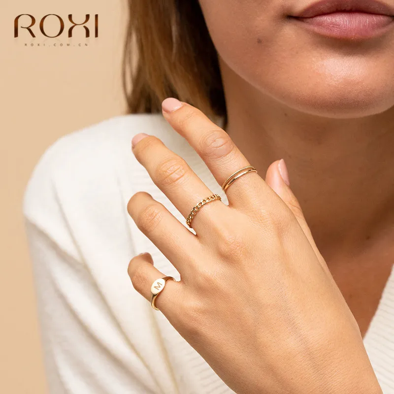 Женское кольцо с витой веревкой ROXI свадебное тонкое из стерлингового серебра 925