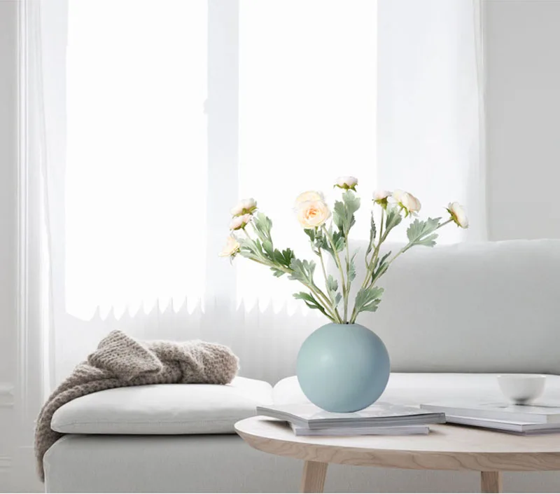 Ваза с цветами для дома простой геометрический стиль Круглая Керамическая лоза