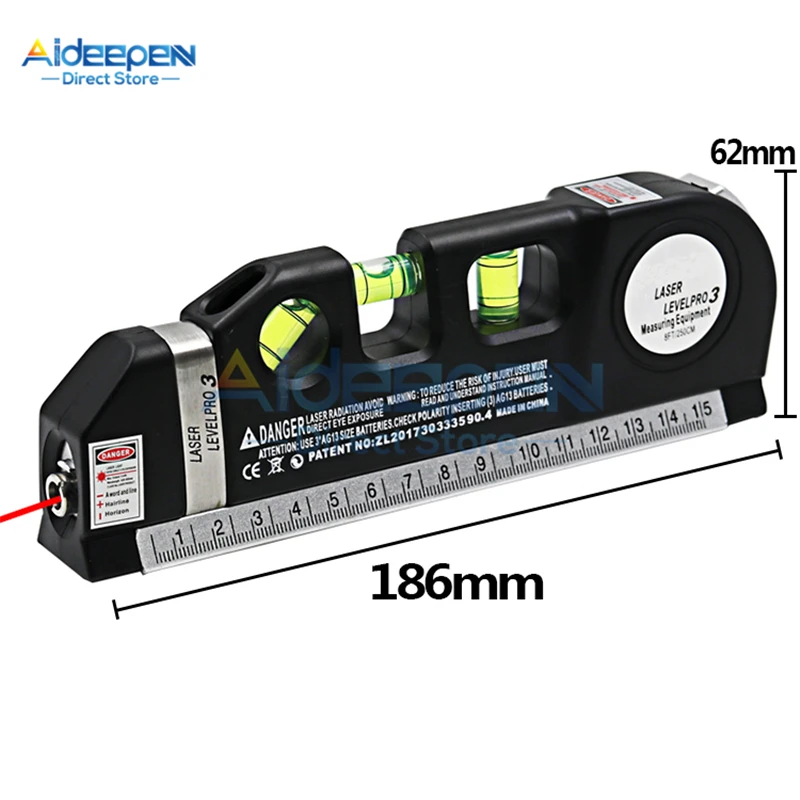 

Multi-Function Laser Level Horizon Vertical Measure 8FT Aligner Standard and Metric Rulers Multipurpose Measure Level Laser