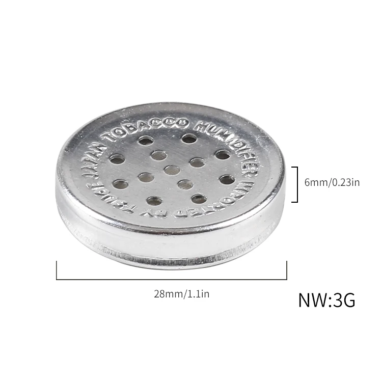 5 шт./лот алюминий сигарный увлажнитель влаги для свежего табака Делюкс Мини