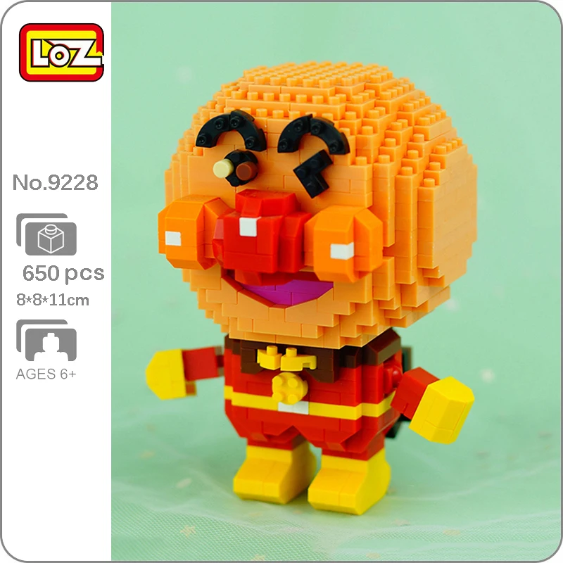 

Модель LOZ 9228, из мультфильма аниме "супергерой", кукла с улыбкой, 3D, 650 шт.