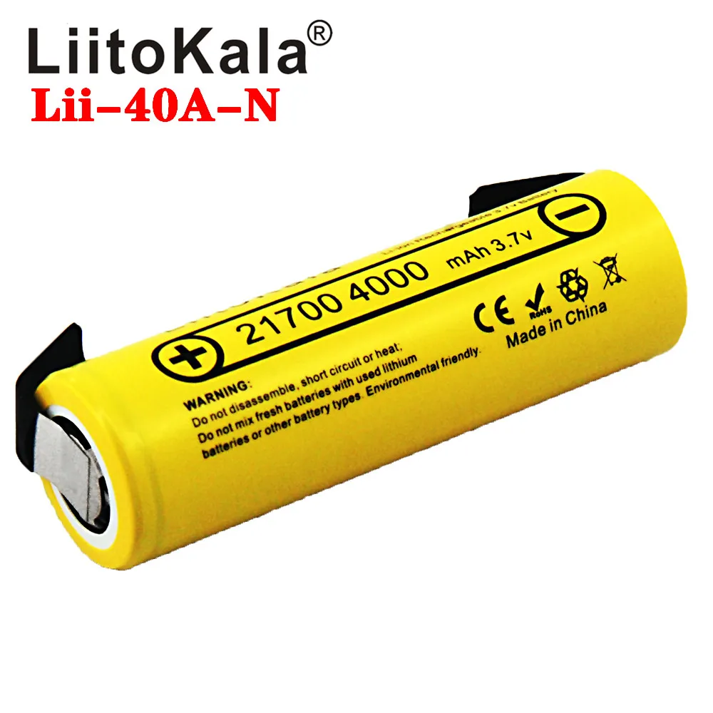 Аккумулятор LiitoKala Lii-40A 21700 4000 мАч литий-ионный аккумулятор 3 7 в 40 А для модуля