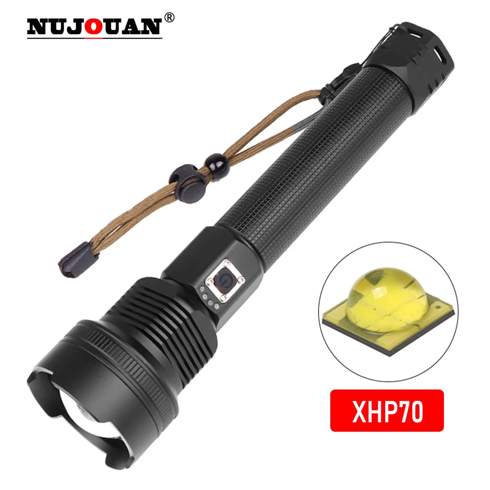 Bright LED Flashlight 3 Lighting Modes Torch for Night Riding Camping Hiking Hunting & Indoor Activities Use 18650 26650 Battery