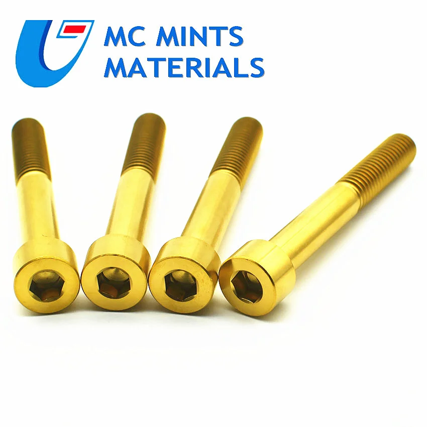 Титановые болты для Ti M8 X15 20 25 30 35 40 45 50 55 60 65 70 80 мм шестигранный ключ винт с