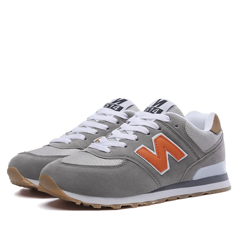 Gray orange 558 Осенние кроссовки на платформе со шнуровкой; женская уличная дышащая обувь на плоской подошве; удобная повседневная обувь для женщин; tenis feminino - Цвет: Gray orange 558